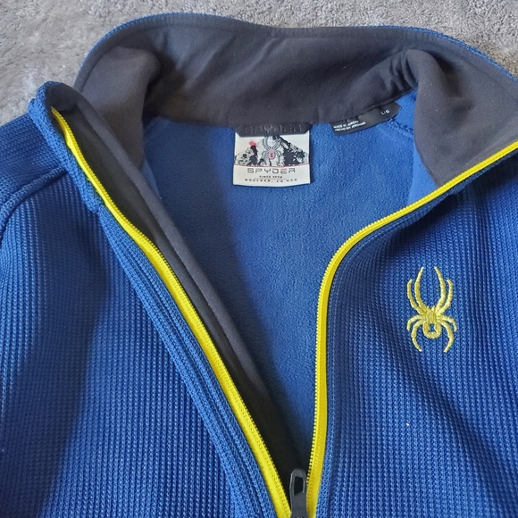 Spyder Royal Blue and Black Quarter-Zip Pullover - Picture 7 of 13